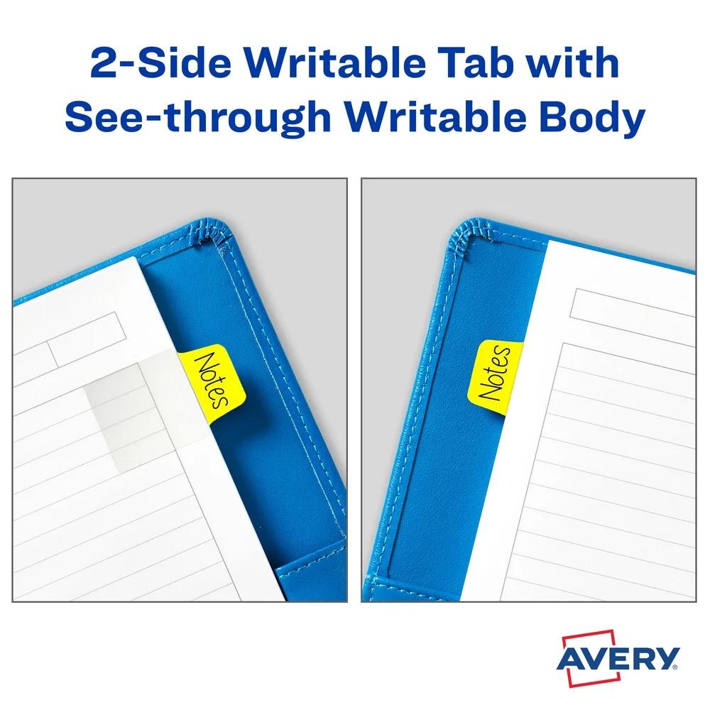 Mini Ultra Tabs 1x1.5 Inch 80 Assorted Neon Writable Repositionable Page Flags Organizing and Color Coding