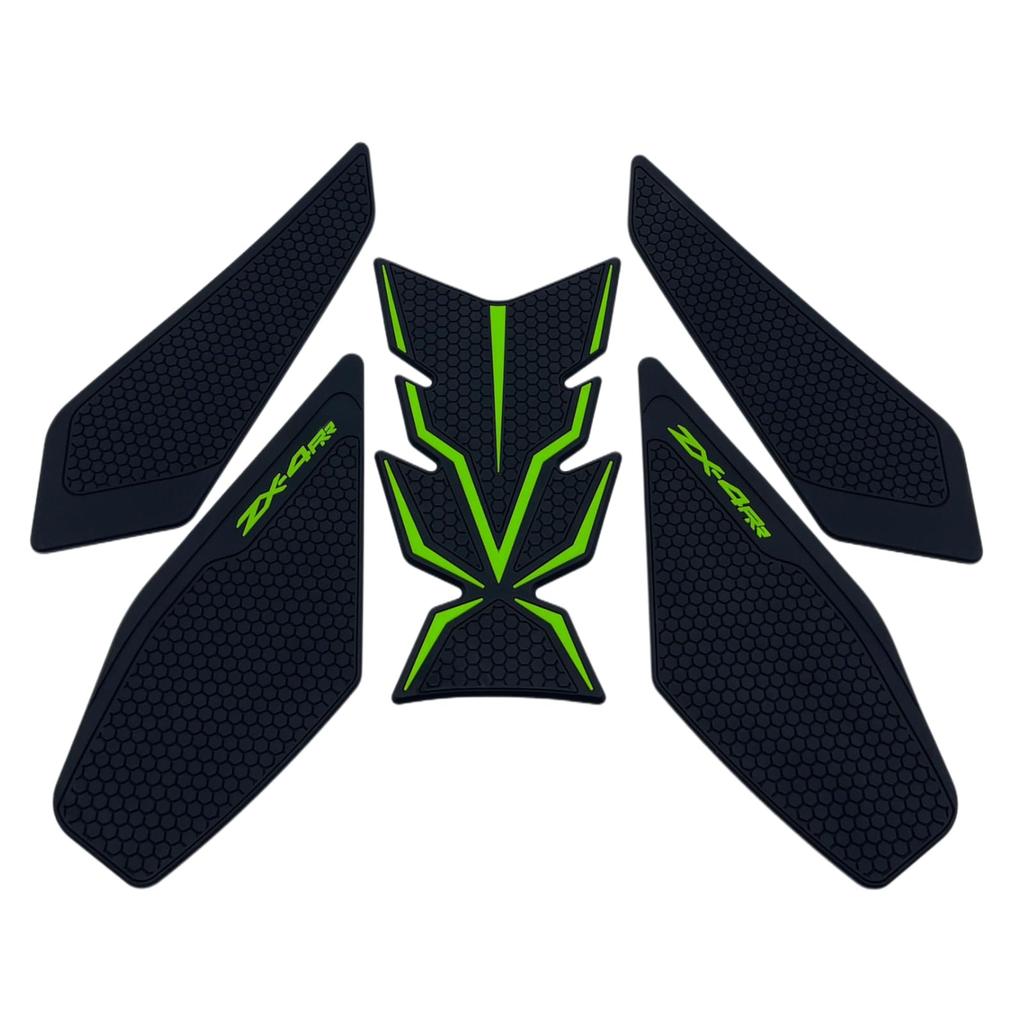 Motokano Traction Pad Tank Pad Kit for ZX-4R/SE, ZX-4RR (2024~), and ZX-25R/SE (2023~) (Green)