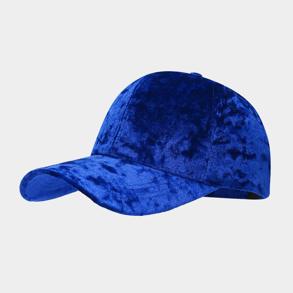European and American Velvet Solid Visor Cap - Unisex Winter Fashion Casual Curved Brim Sun Hat, Couples' Vintage Baseball Cap