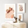 Boho Linien Sonne Mädchen Vase Blatt Regenbogen Geometrie Wandkunst Leinwand Malerei Nordische Poster und Drucke Bilder für Wohnzimmer Dekor