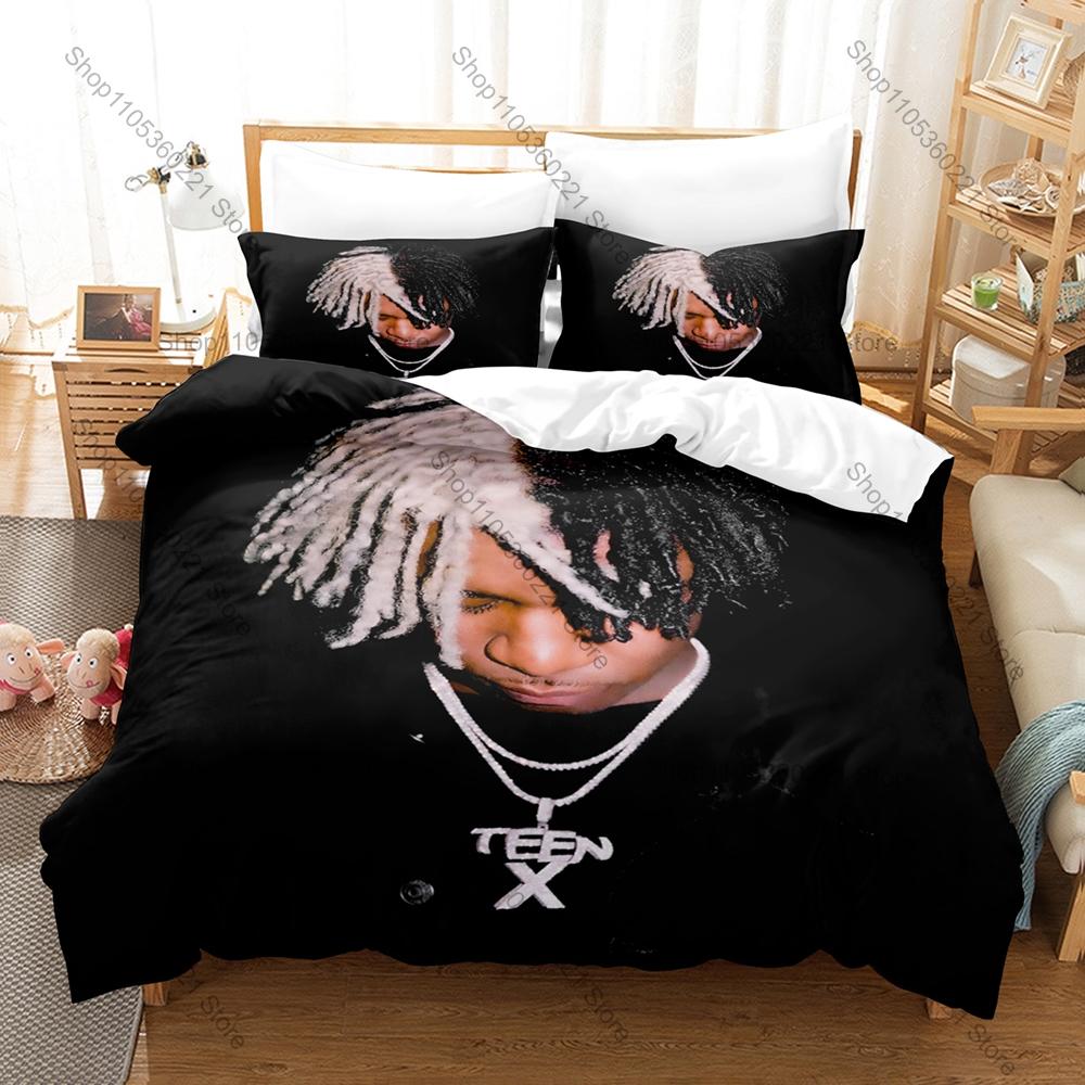 Cool Graphic Ken Carson Playboi Carti Opium Label Rage Rap Bedding Set Duvet Cover With 2 Pillowcases Teen Eboy Goth Bedroom Dec