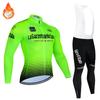 Winter Cycling Jersey Set 2025 Men's Long Sleeve Mountain Bike Cycling Clothing Fleece Warm MTB Bicycle Clothes Wear Suit