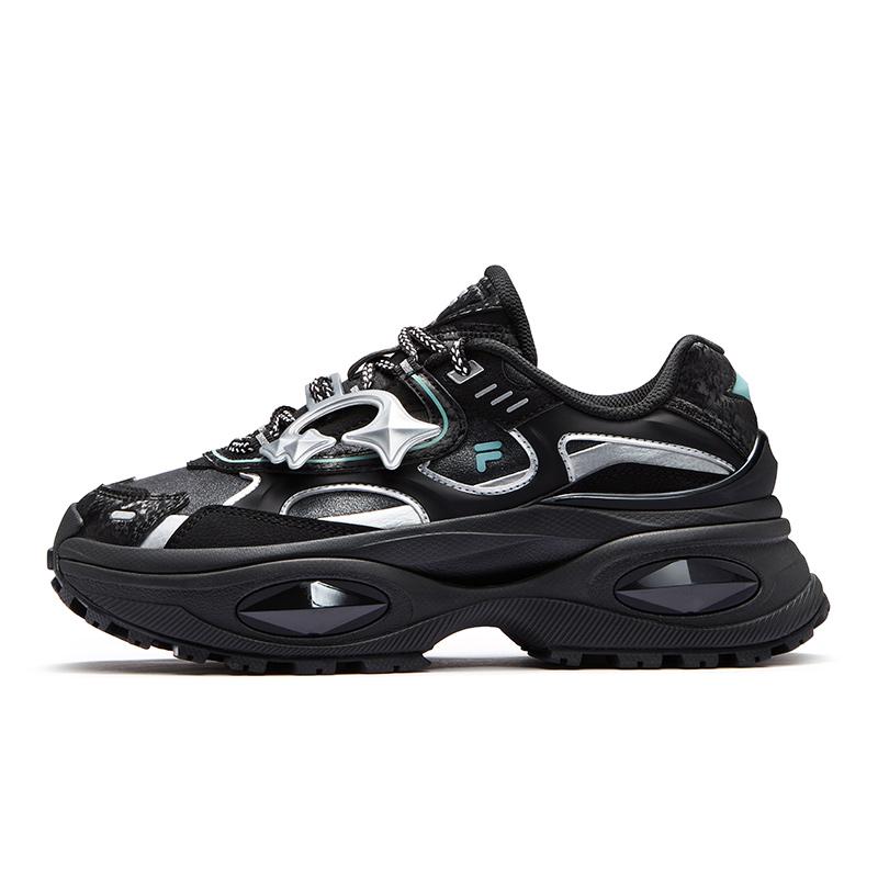 Fila Fusion Bianco III Retro Low-Top Dad Sneakers Women sneakers Black Silver T12W511008FBS