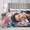 Harrys Styles Singer Blankets Coral Fleece Plush Textile Decor  Portable Super Soft Throw Blanket for Sofa Office Bedding Throws