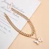 Accessories, Double White Butterfly Imitation Fritillary Necklace Women, Temperament Metal Sweater Chain