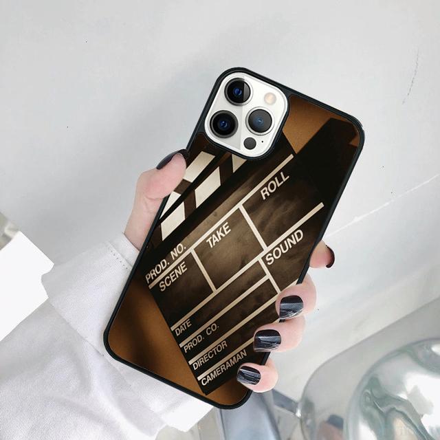 Film Movie Maker Clapper Board Phone Case Cover For iPhone 17 Air 15 Pro MAX 16 Plus 14 12 11 13 Coque