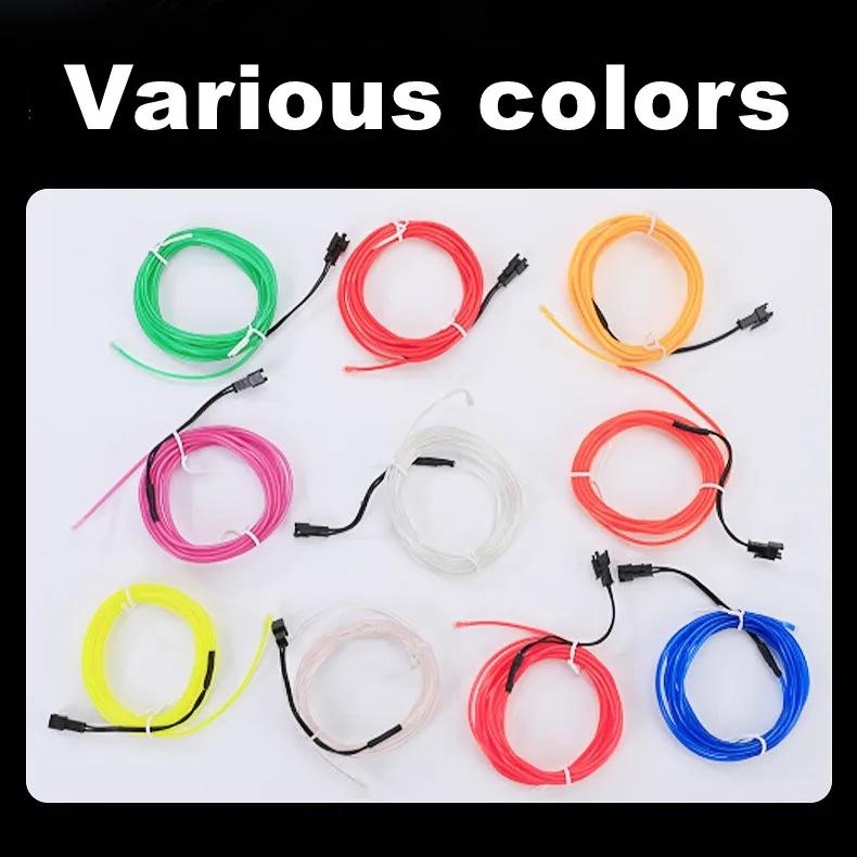 1M/2M/3M/4M/5M Multicolor Led Strip Lights Flexible Neon Light EL Wire Led Dance Party Atmosphere Decor Light String Waterproof