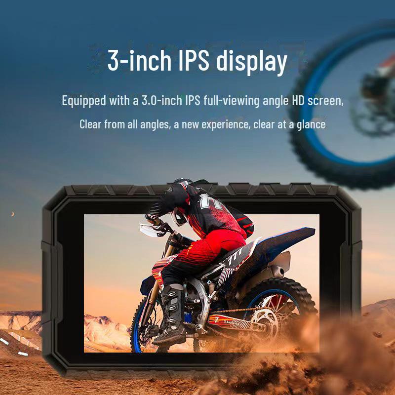 Duální 1080P HD motocyklový WiFi GPS rekordér s přední a zadní kamerou, 3,0" displej