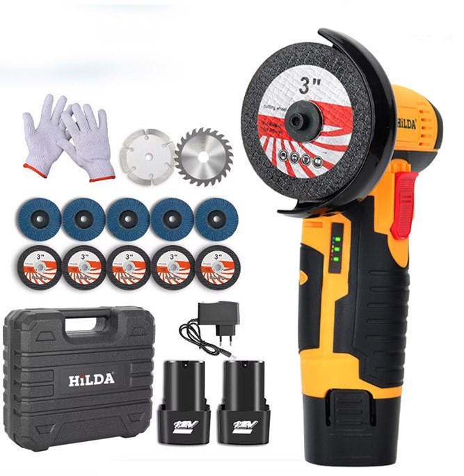 Cordless Mini Angle Grinder - Rechargeable Lithium Battery Polisher & Cutter
