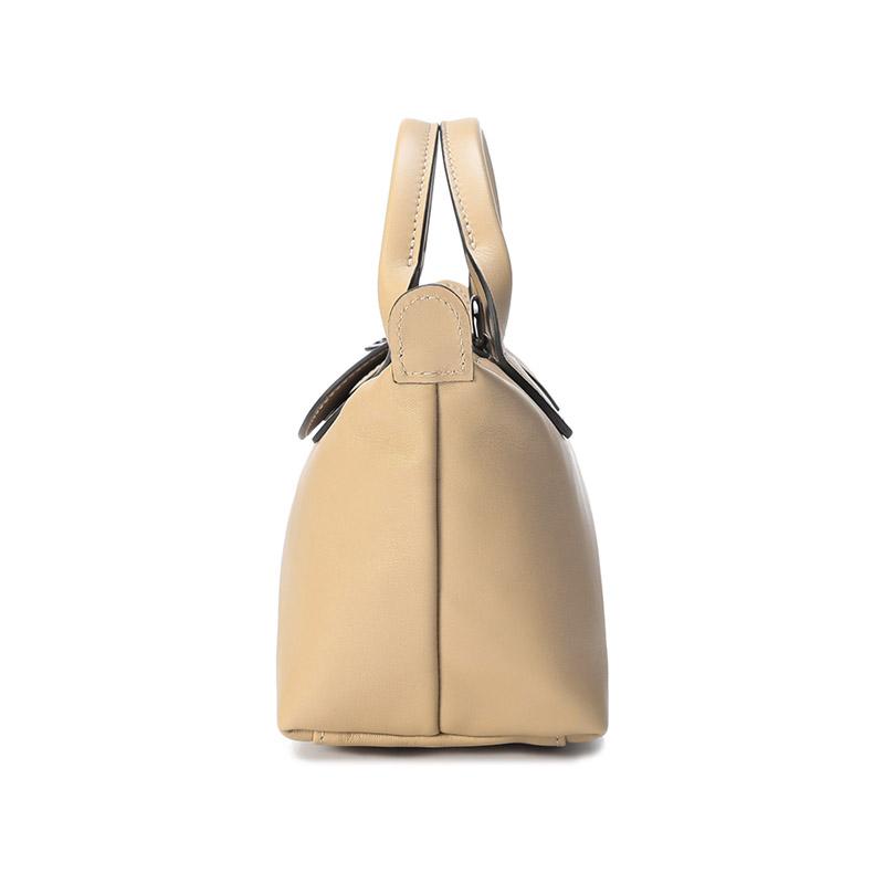 Longchamp Le Pliage Cuir 17 Lambskin Zipper Dumpling Bag With Detachable Shoulder Strap Mini Women Handbag Desert 1500757526