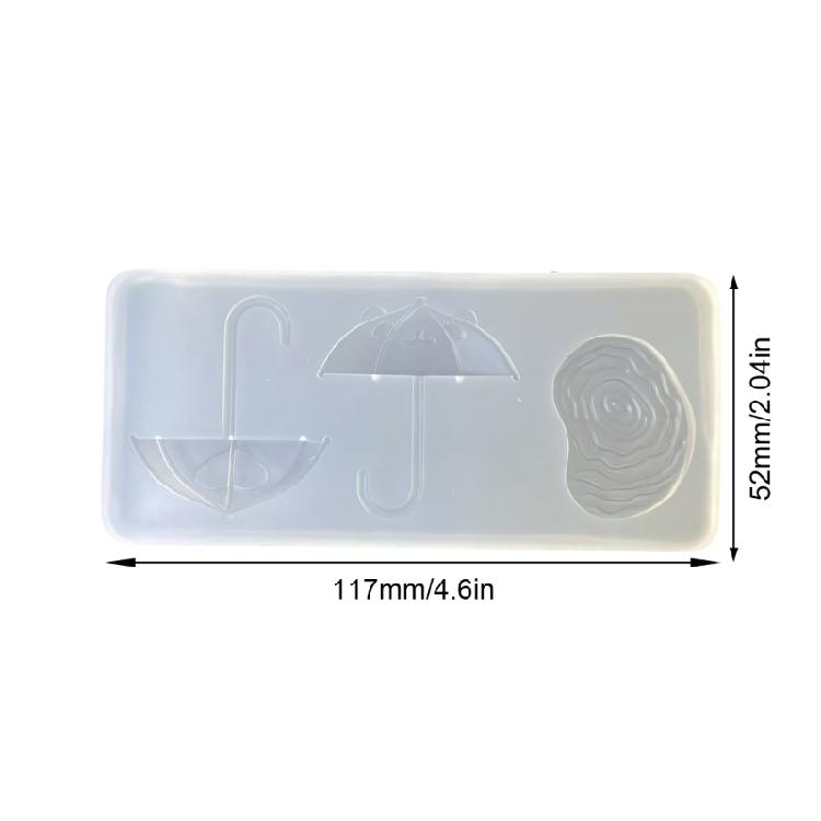Reusable Silicone Mold Umbrella Shape Crafting Moulds Pendant Molds Suitable for Handmade Jewelry and Desktop Display