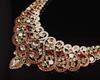 Elegant Full Diamond Clavicle Necklace & Earring Set for Evening Dress & Bridal Wear