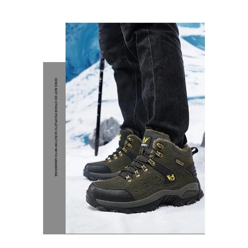 Damen Herren High-Top Wanderschuhe Rutschfeste Outdoor Trekking Schuhe für Camping Freizeitschuhe