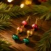 Rhinestone Christmas Earrings Dripping Oil Christmas Jewelry Sweet Xmas Drop Dangle Stud  Party