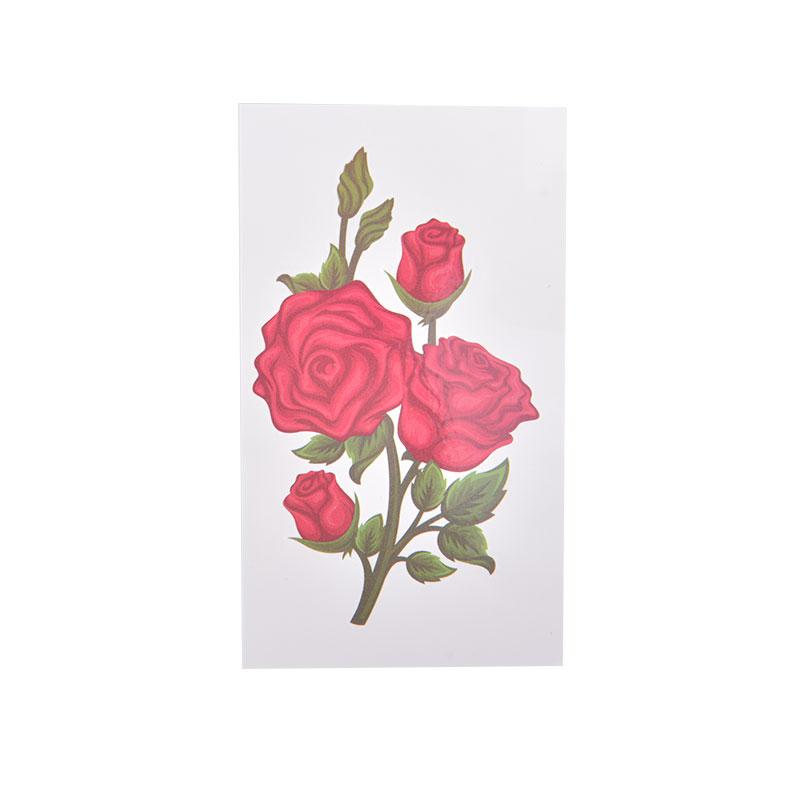 Waterproof Temporary Tattoo Stickers Beautiful Flower Rose Fake Flash Unisex
