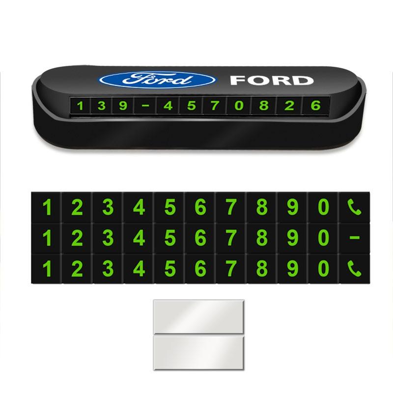 Car Styling Temporary Parking Card Phone Number Card Plate Telephone Number For Ford Focus Mondeo Kuga Fiesta MK7 Escort Explorer Edge 2 4 MK2