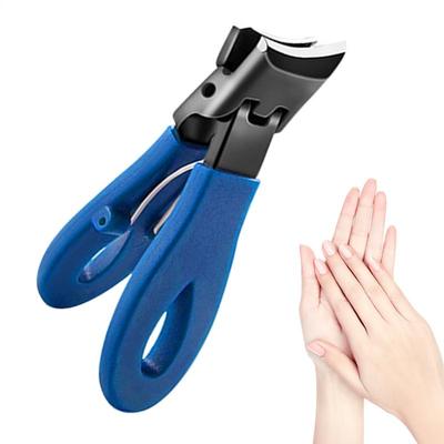 Slanted Nail Clippers Wide Jaw Opening Slanted Curved Nail Trimmer for Thick/Ingrown Nails Stainless Steel Pedicure Tool