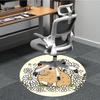 1pc Capybara Flowers Chair Carpet for Office - Durable, Ideal for Chair Mats, Stylish & Functional Decorative Rug yy260203082
