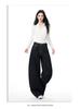 Women's Non-Sticky Wide-Leg Jeans: Spring Loose, Curved Style, Slim-Fit Pants