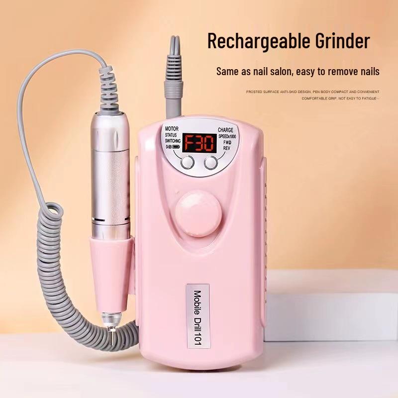 101 Portable Nail Salon Grinder: Rechargeable Tool for Nail Shaping, Polishing, Removal of Dead Skin and Nails