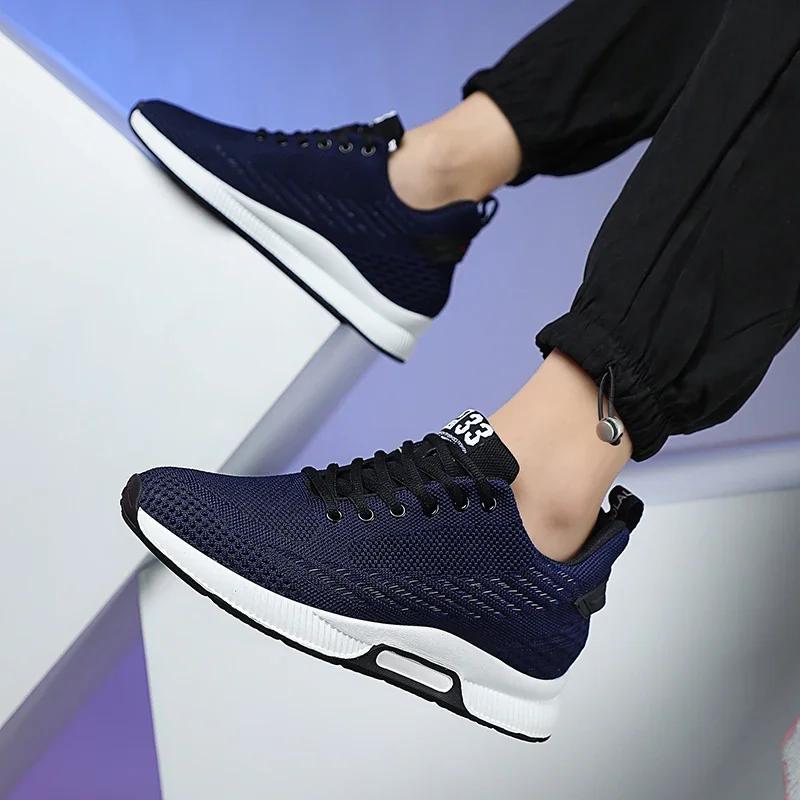 Mens Sneakers Fashion Comfortable Running Shoes Outdoor Classic Casual Shoes Men Mesh Sport Shoes Wear-Resistant Waling Sneakers