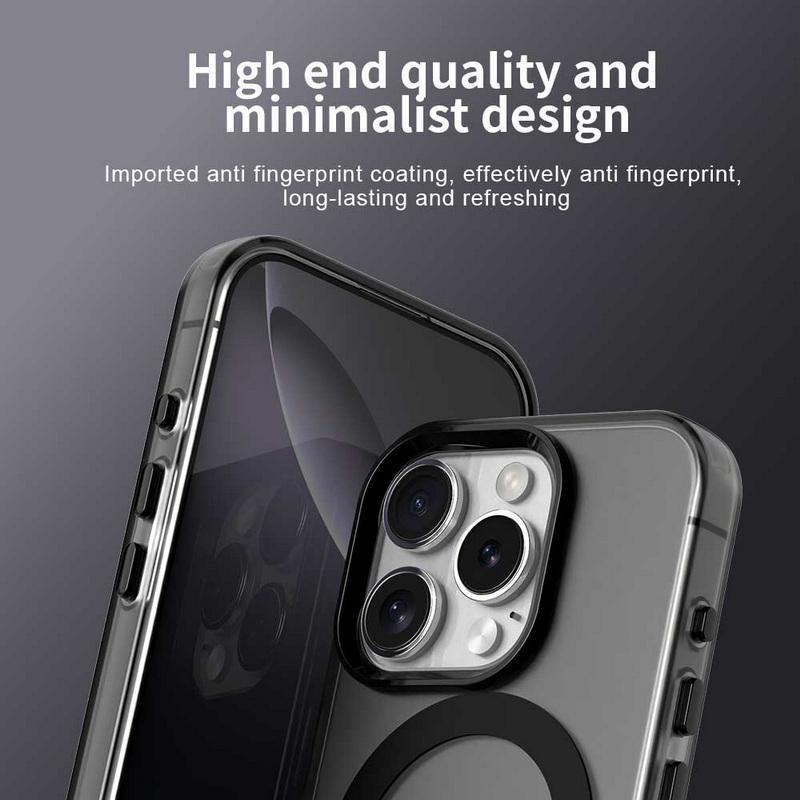 Plain Color Magnetic Matte Hard PC Back Cover For iPhone 16 Pro Max 15 Pro 14 13 12 11 TPU Soft Edge Shockproof for MagSafe Wireless Charge Phone Case