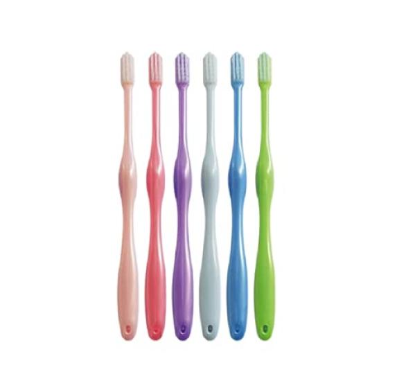 Pack of To Designed by Toothbrush Craftsman Jukichi 2 Brushes X 6 Packs [Value 6] LT-52 "Easy Clean" Toothbrush, Tanabe, Regular,