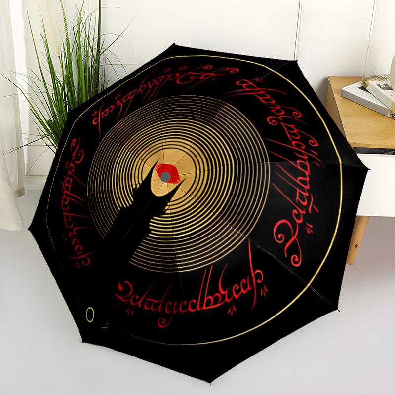 1 Stück Herr der Ringe Automatischer Regenschirm - Faltbar mit 8 Eisenrippen, Tragbar für Draußen, Geschenk, Outdoor-Regenschirm159