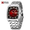 OFNS Men's Trendy Quartz Wristwatch: Steel Band, 3D Scale, Business Casual, Waterproof, Luminous.