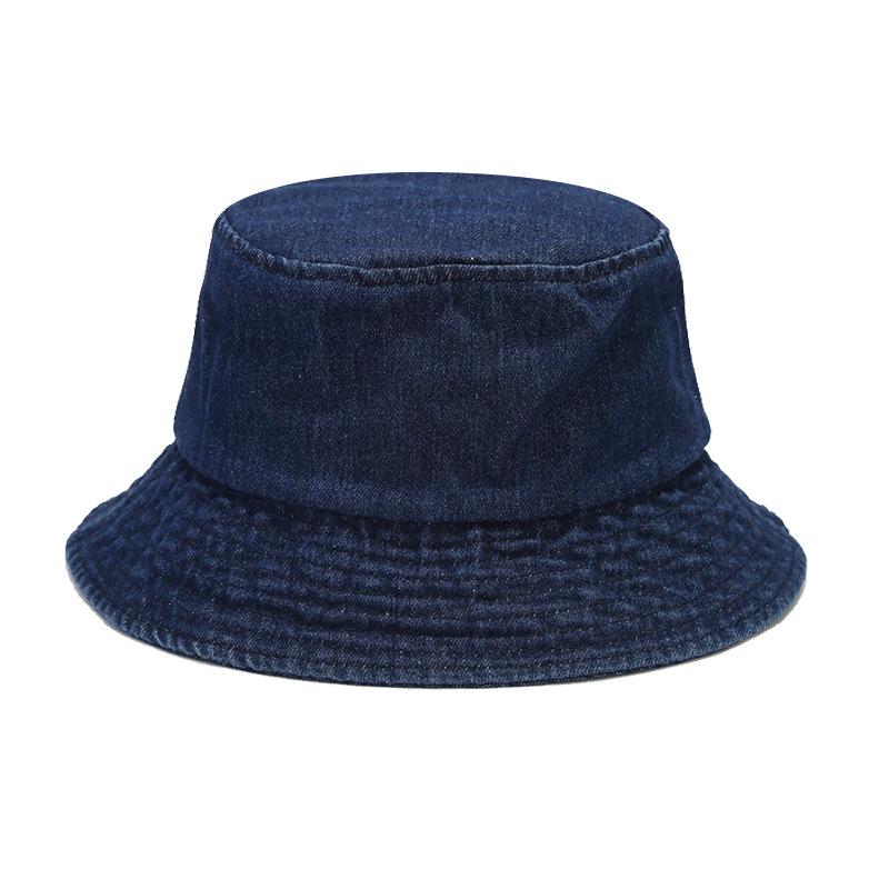 ins big eaves denim bucket hat women's spring and summer face covering sun hat outdoor sunscreen sunshade basin hat
