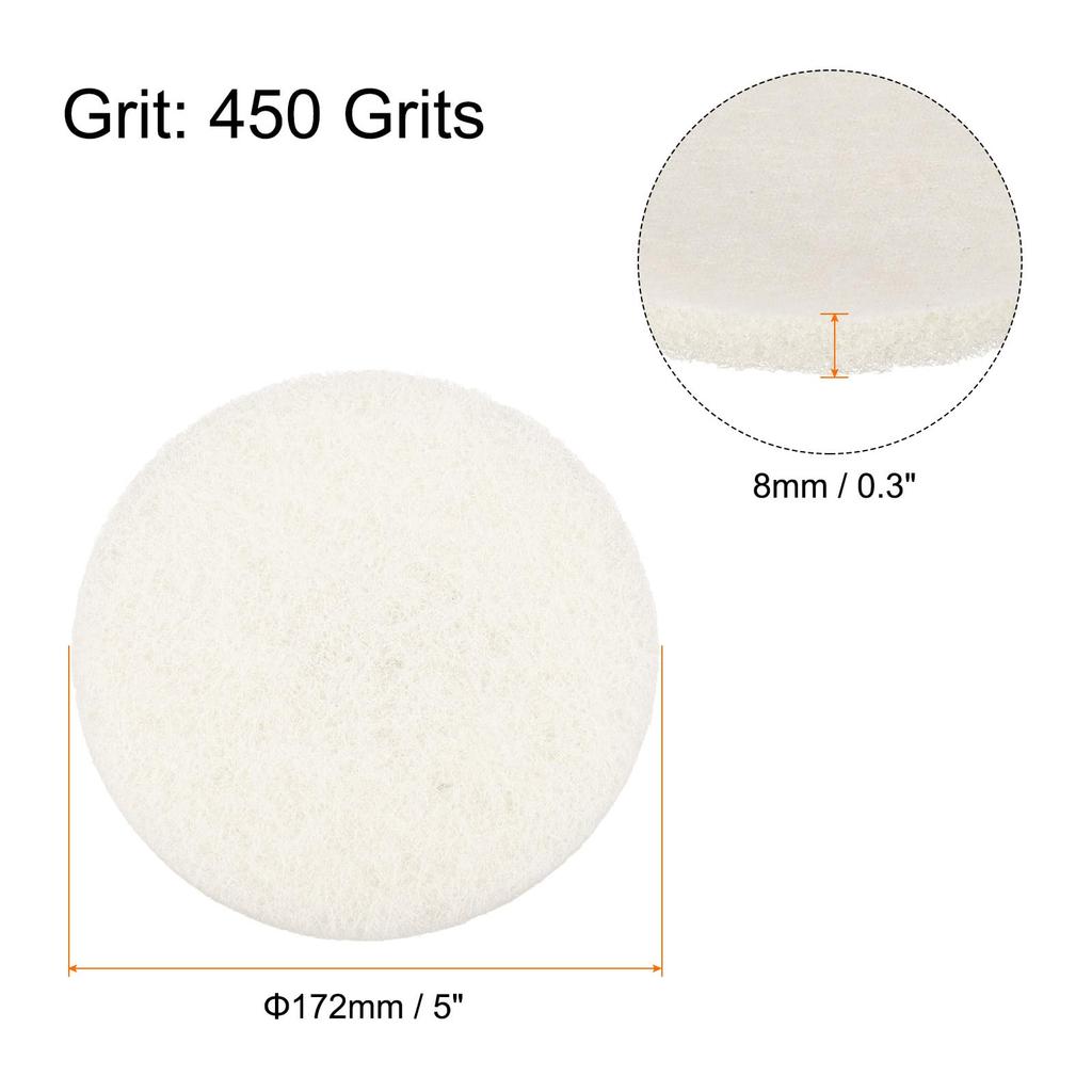 uxcell 20pcs Scrubber Scrubbing Pads 450 Grit Drill Power Brush Hook and Loop Surface Conditioning Discs Drill Scuffing Discs Scrub Pads for Home