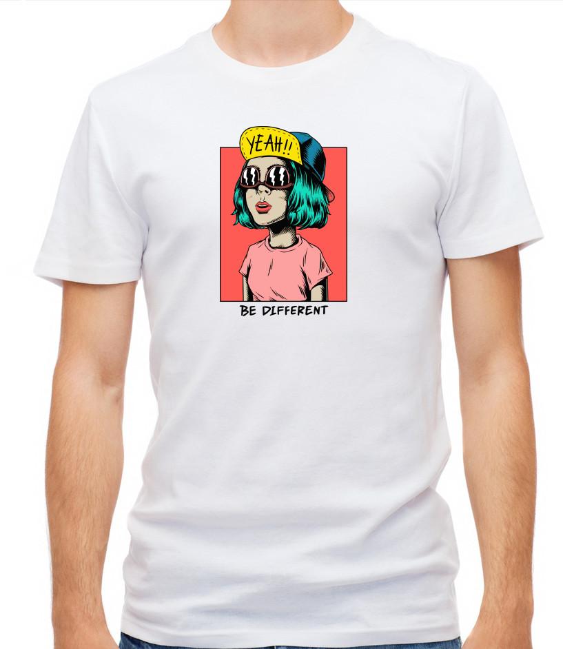 

Green Hair Illustrations Girl White T Shirt Men s Short Sleeve F443 L