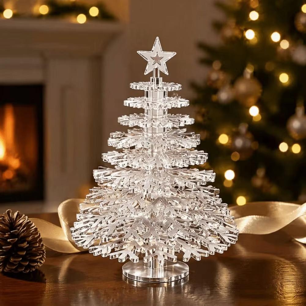 3D Slot Assembly Christmas Tree Kit Acrylic Holiday Desktop Centerpiece  Beginner‑Friendly