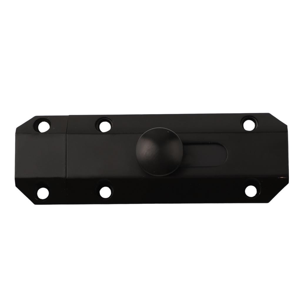 Door Protection Heavy Duty Latch Slide Door Security Black Multi-layer Polished Finish Space-Saving Lock Sturdy Construction