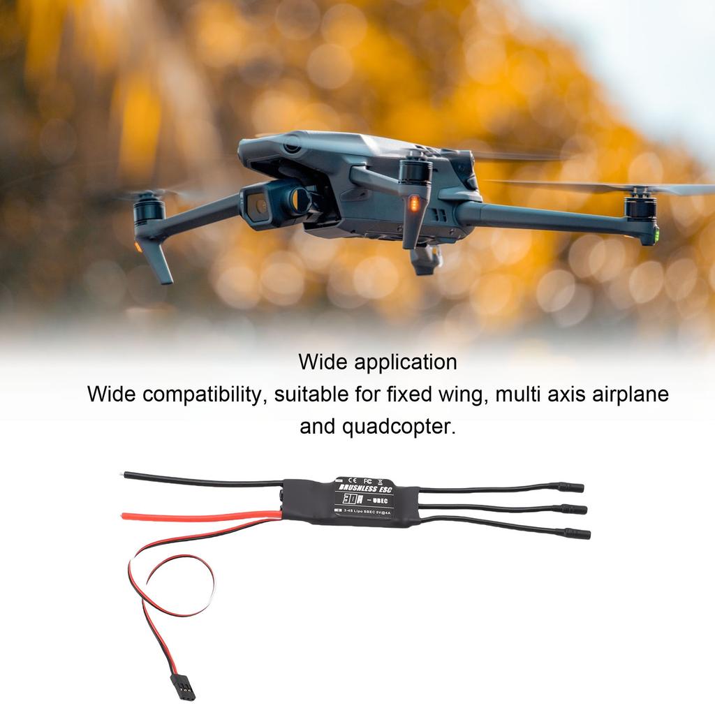 30A ESC 3.5mm Banana Female Plug Brushless Motor Electric Speed Controller for 3 to 4s Lipo Batteries UBEC for RC Multi Axis Airplane Helicopter