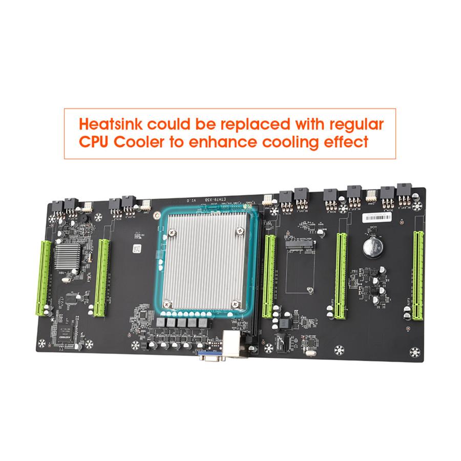 ETH79-X5B Mining Machine Motherboard Supports All Graphics Cards 80MM Large Spacing DDR3 Memory SATA With VGA Interface Set