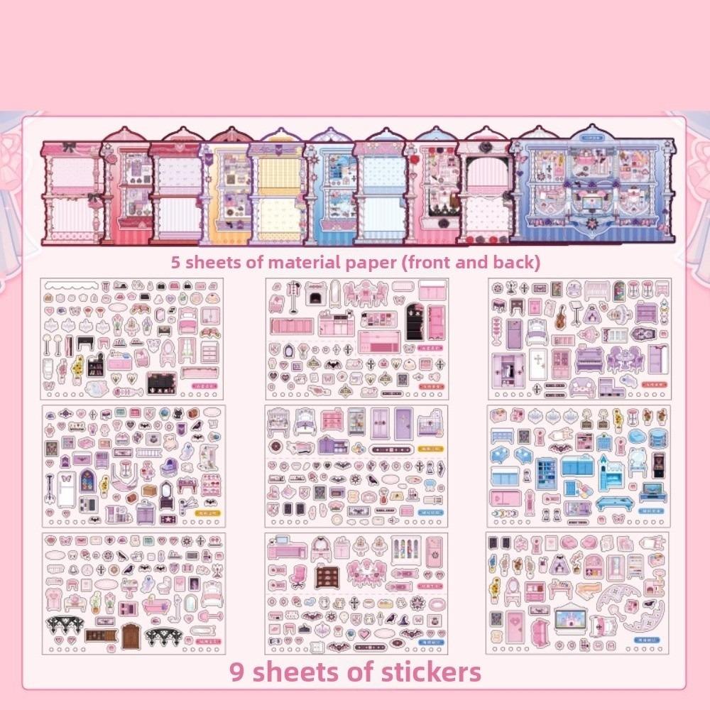 Cute Miniature Scene Sticker 36 Scenes Stacking Sticker New Scenery Sticker Book  Children Gifts