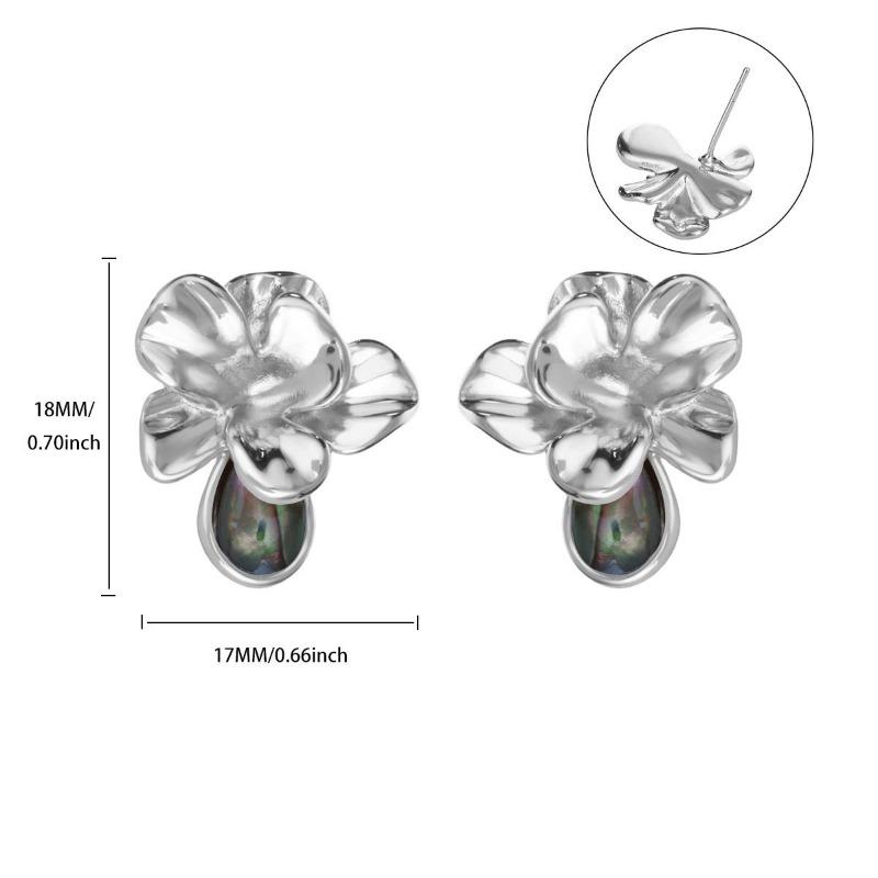 

Ретро богатые серьги-опалы с цветами, женские нишевые серьги-гвоздики с трехмерными цветами, серьги с темпераментом легкой роскоши
