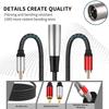 Professional XLR To 2 RCA Cable Clear Audio Signal Transmission XLR To 2 RCA Y Splitter Cable for Headphone Amplifier Mic