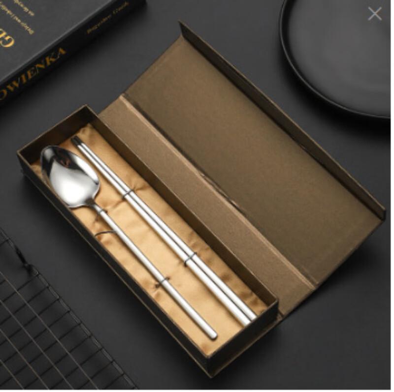 ZISIZ Набор ложка и палочки из нержавеющей стали с длинной ручкой