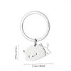 1 Pair Creativity Cute Stainless Steel Cartoon Cat Keychain Couple Animal Matching Key Ring Pendants Valentine Friendship Gift