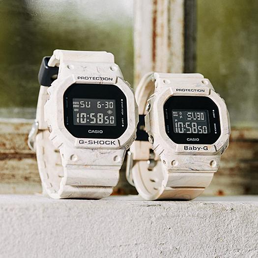 Casio G-SHOCK Women's Resin 200M Water Resistant Shock Resistant Alarm Quartz Watch DW-5600WM-5