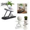 Small Succulents Pot for Desk Creative Fitness Figure Flower Pot Resin with Treadmill Yoga And Dynamic Exercise Shape Decor Dumbbell Design