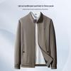 Shanshan Men's Embroidered Business Casual Stand Collar Jacket