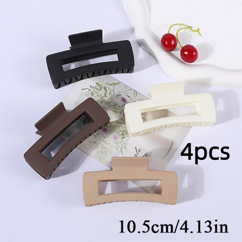 

4 шт. женские заколки-краб для волос кофейно-черного цвета, нескользящие заколки-крабы, заколки, модные аксессуары для волос