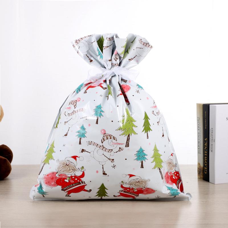 Festive Christmas Tree Candy Drawstring Gift Bag