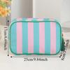 Large Capacity Portable Cosmetic Bag Large Striped Makeup Bag Portable Pouch  Girls