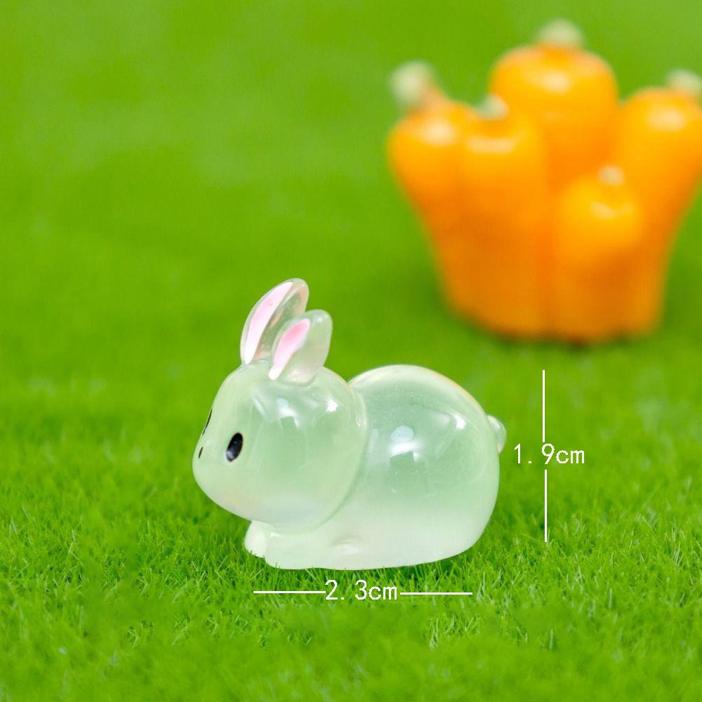 Cute Mini Lizards Glow At Dark Resin Craft Miniatures Figurines Cartoon DIY Fairy Garden Lizard Ornaments Decoration