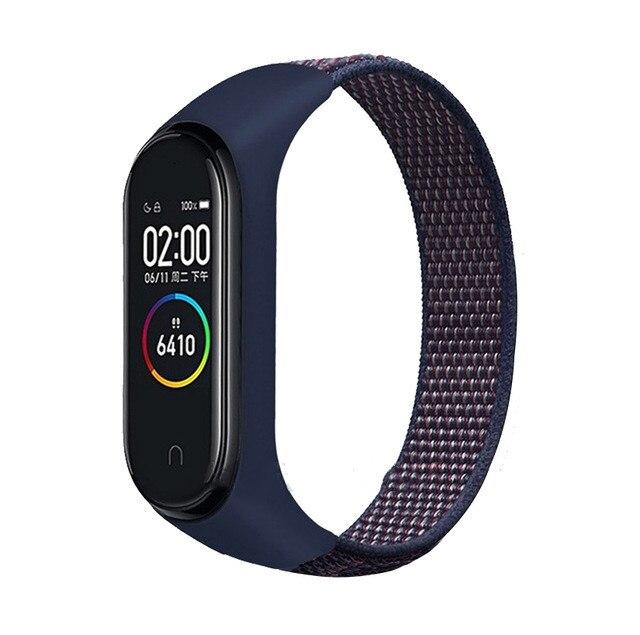 Xiaomi Mi Band 5 4 3 için Değiştirilebilir Bileklik Naylon Kayış Bilek Spor Bilekliği Mi Band 4 5 Miband 4 3 5 Band4 Akıllı Saat Kayışı