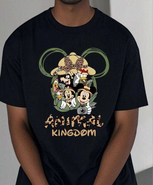 

Disney Animal KingdomT-Shirt,Soft Breathable & Fade Resistant, Classic Fit for Daily Casual Wear XXL чёрный